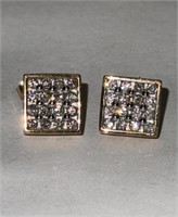 14K GOLD 1.25 TCW SI,G DIAMONDS STUDS EARRINGS