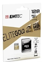 Emtec 128 MicroSDHC Class 10 Gold Plus with Adapte