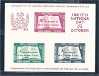 UNITED NATIONS #38 SOUVENIR SHEET MINT VF NH