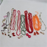 Costume Jewelry - Necklaces / Earrings (Clip on)