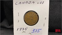 1935 Canadian penny
