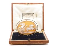 Antique Australian 15ct rose gold cameo brooch