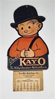 1932 KAYO CHOCOLATE DRINK ADVERTISING CALENDAR