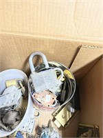 Box with Various Locks, Keys, Cables