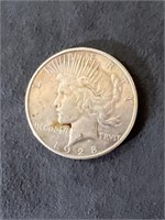 Peace 1928 S 90% Silver Dollar