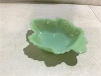 Jadite Fire King maple leaf bowl