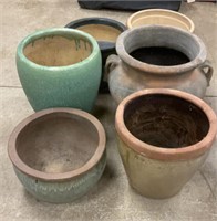 Large pottery type planters