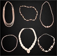 6 Silver Necklaces