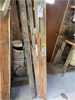 2 Vintage Wooden Ladders