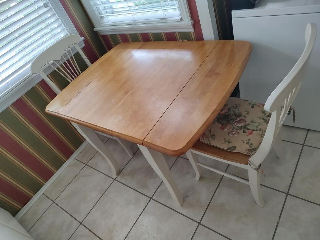 Drop Leaf Table & 2 Chairs