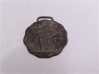 Antique Watch Fob w/ Boxing Scene