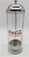 1992 Coca-Cola Branded Glass Straw Dispenser Count
