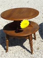 ANTIQUE ROUND END TABLE