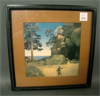 Framed Maxfield Parrish 1909 "The Tempest" Print