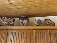 Rooster Decor Above Cabinets