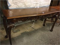 4ft Low Hall Table with Claw Feet