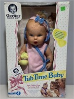 NIB Gerber nursery Tub Time Baby doll with