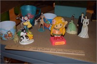 Lot of Cartoon Figures & Cups