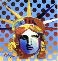Peter Max “ Liberty Head” Print On Paper