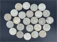 24 - Franklin half dollars