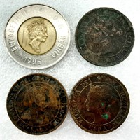 GROS SOUS 1¢ CANADA 1884, 1886 et 1908