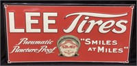 LEE TIRES PORCELAIN SIGN, 23’’ W & 11’’ H