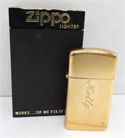 1988 UNFIRED SLIM ETCHED ZIPPO LIGHTER