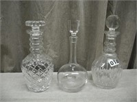 Three Crystal Decanters