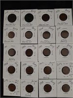 1902-1949 Canadian Penny Lot - 20 pennies