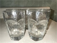 5 LIBBEY CHIVALRY Clear Juice glasses