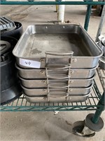 5 15" Vollrath Stainless Pans