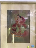 PASTEL ON PAPER  OF HINDU WOMAN