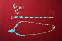 Sterling Silver Turquoise Set