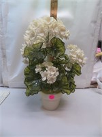 Vintage Lucite & Plastic Flower Arrangement in Pot