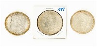 Coin Sheet of 3 Morgan SD-1889(P)-AU