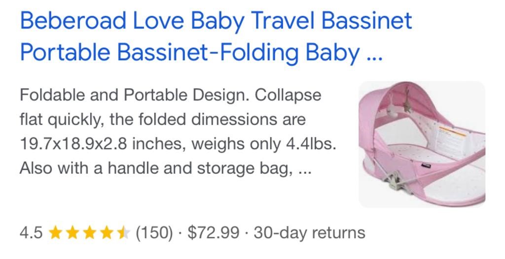 TRAVEL BASSINET (NEW)