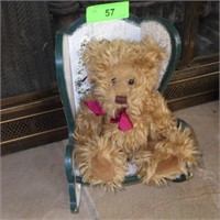 PLUSH BEAR IN PAINTED ROCKER