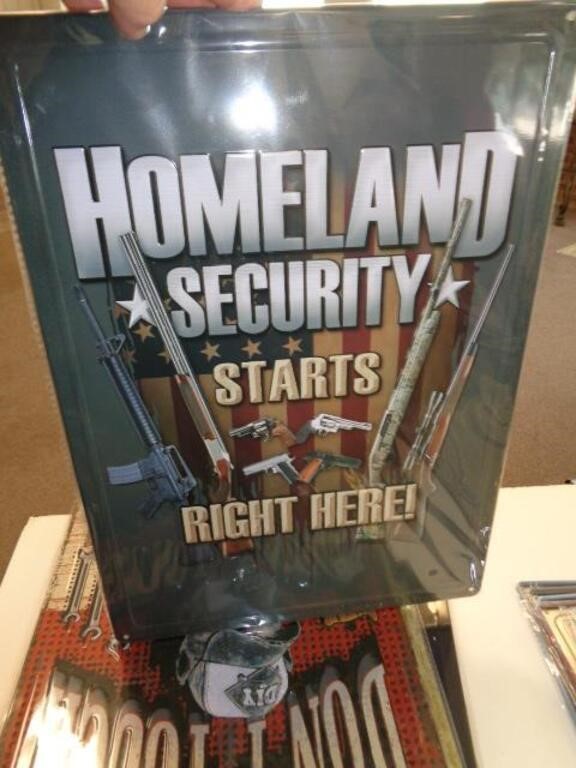 12" X 17" METAL SIGN - HOMELAND