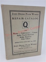 1938 plow works repair catalog Q hard bound