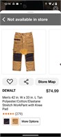 DEWALT Men's. Tan  Pants