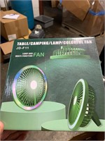 Table camping lamp/colorful fan