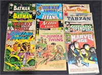 12 Early 1960s-1970s Comic Books - Batman, Titans+