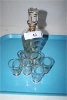 24KT. GOLD PAINTED DECANTER SET