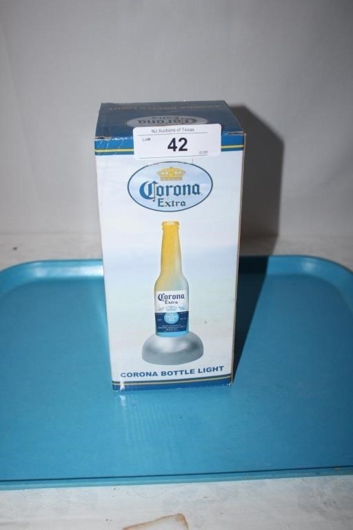 CORONA BEER LIGHT IN BOX GOLD/BLUE LIGHT