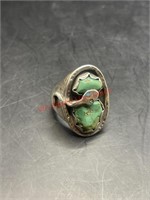 Very Large turquoise and Snake Ring (living room)