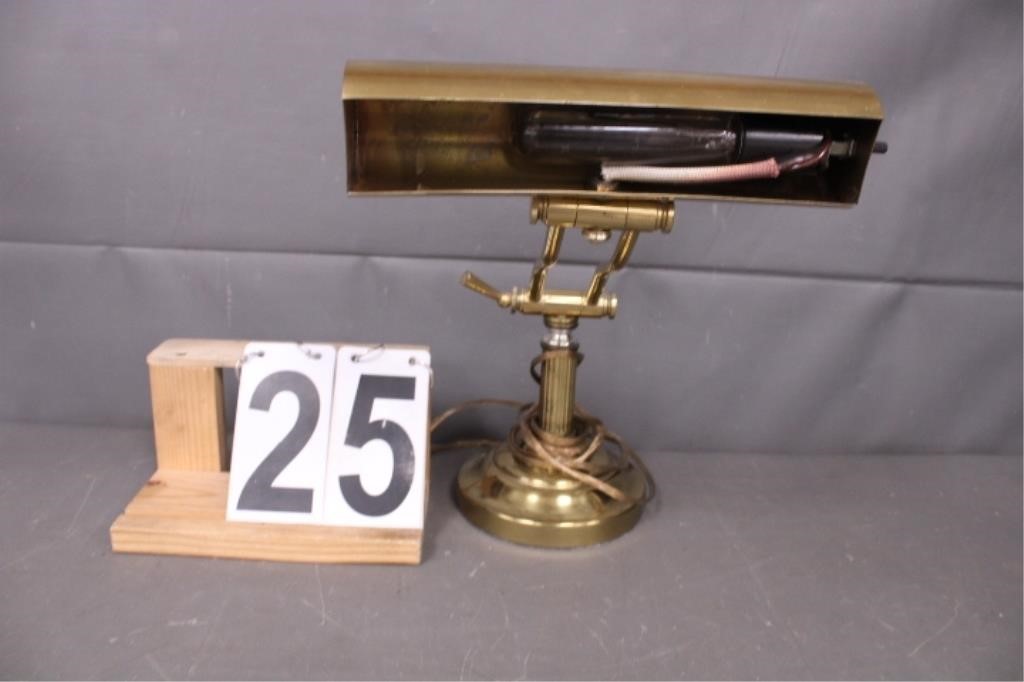 Brass Finished Desk Lamp (Works)