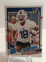2023 Donruss Rated Rookie Justin Shorter RC
