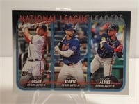 2024 Topps NL Leaders Olson/Alonso/Albies