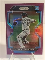 2022 Panini Prizm Purple Prizm Edward Cabrera RC