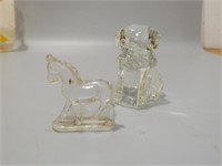 Glass Dog & Horse